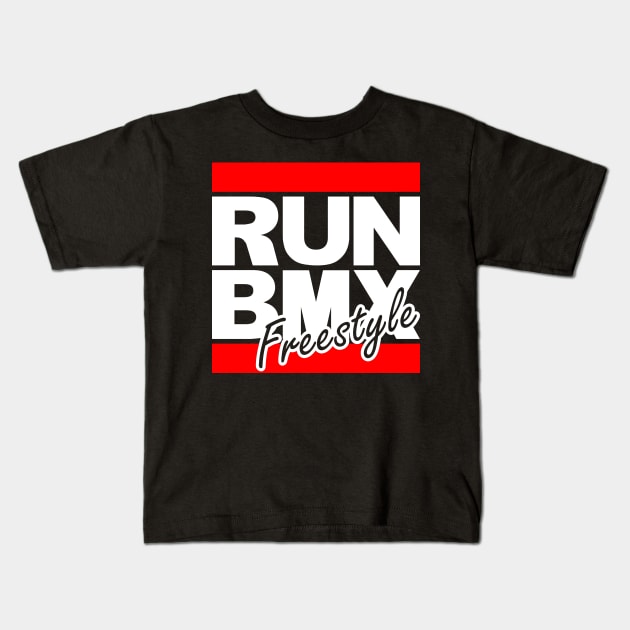 RUN BMX Freestyle Kids T-Shirt by Frazza001